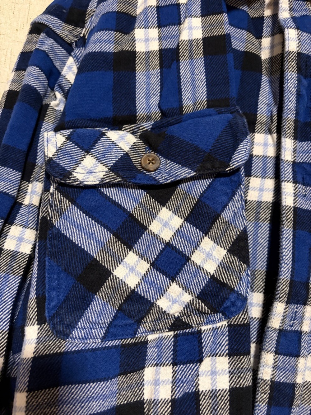 Duluth Trading Co Blue and White Plaid Long-Sleeve Shirt - Picture 3 of 9